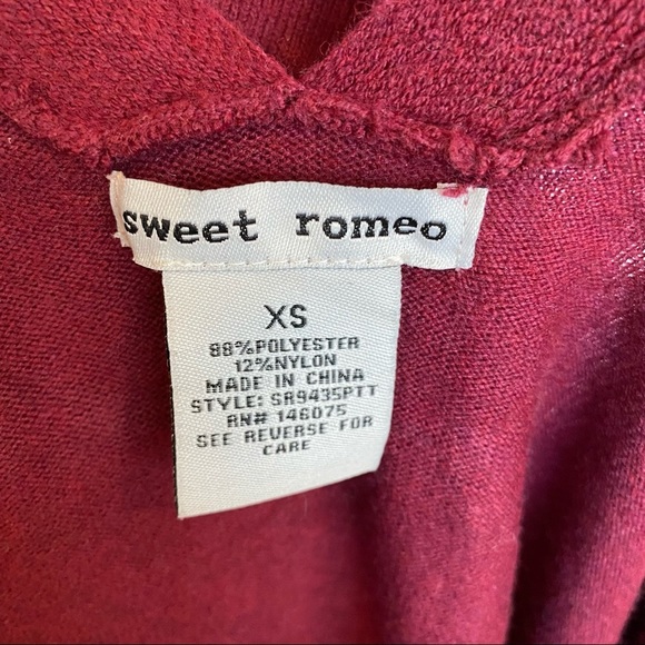 Sweet Romeo Simple Open Drape Pocket Cardigan NWT - Picture 11 of 12